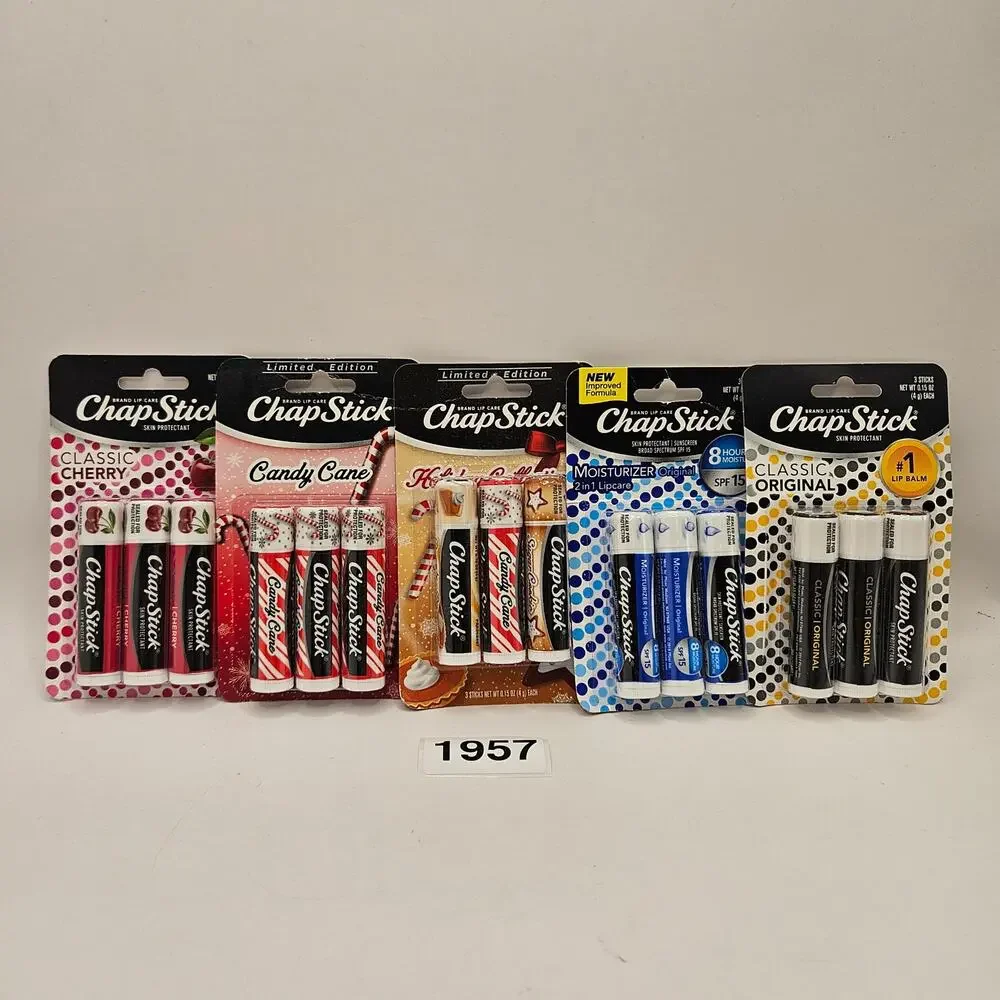 LOT OF 15 CHAPSTICK VARIETY MIX LIP BALM 0.15oz NEW SEALED IN PACKAGING